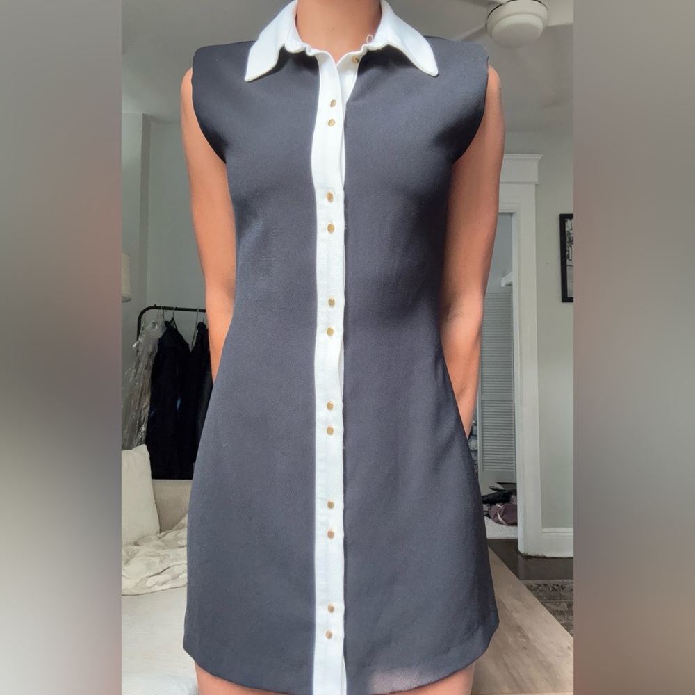 Zara Black and White Dress